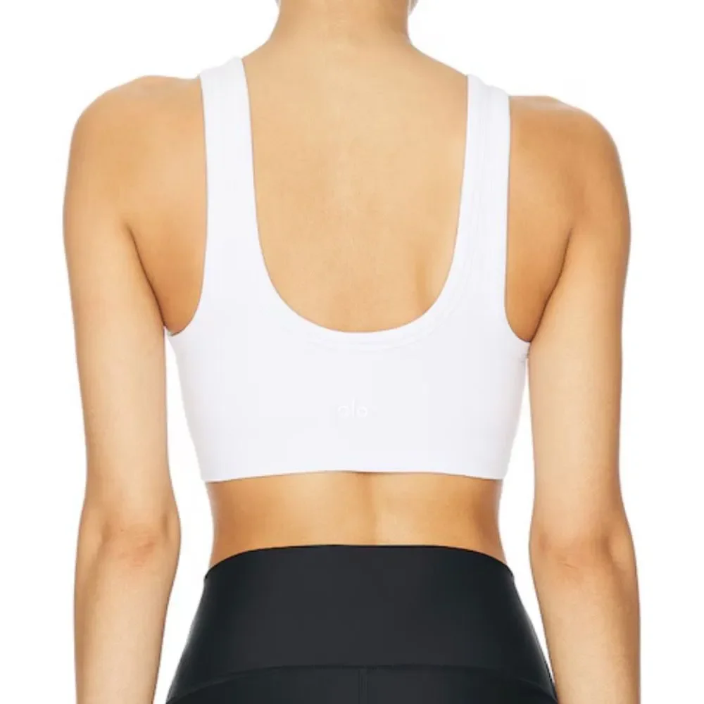 ALO YOGA Seamless Chosen Bra Womens size Small Lot of 2 in White Barely Worn